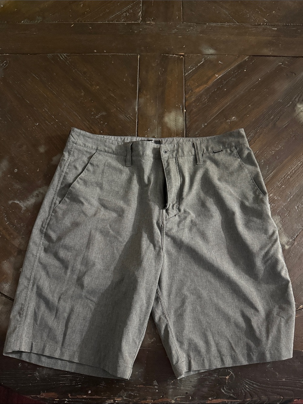 Hurley Men's Gray Flat-Front Shorts